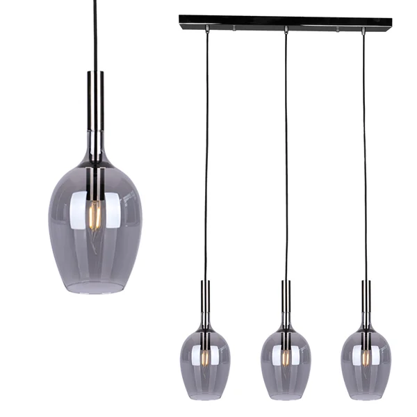 Milagro ML8814 Висяща лампа LUGANO SMOKED 3xE14