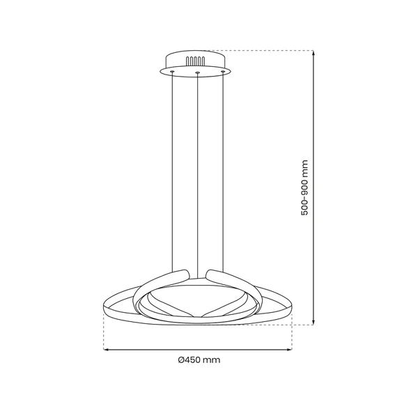 Milagro ML8835 ВИСЯЩА LED ЛАМПА CRAFT BLACK 46W
