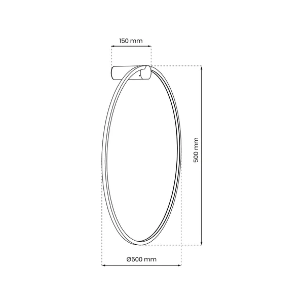 Milagro ML8850 Стенна LED лампа Saturno Black 25W