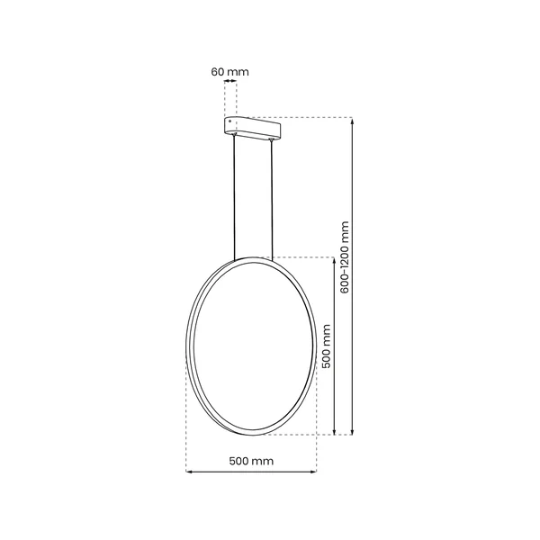 Milagro ML8854 Висяща LED лампа Saturno Black 28W