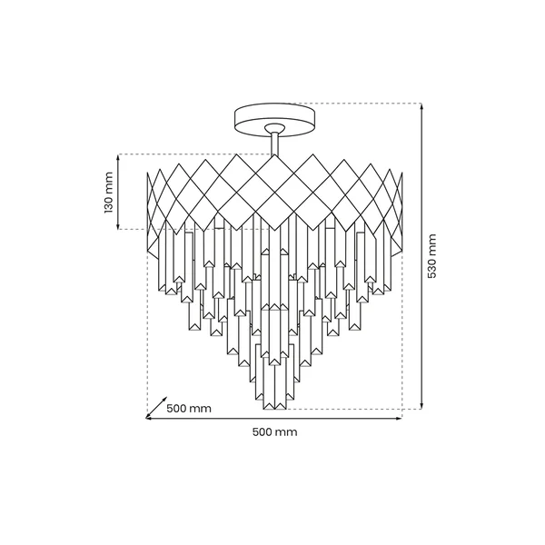 Milagro ML8888 Кристален Плафон CARISMA CHROME 9xE14