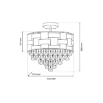 Milagro ML8894 Кристален Плафон LUXURIA 9xE14