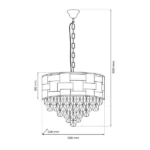 Milagro ML8895 LUXURIA полилей 9xE14