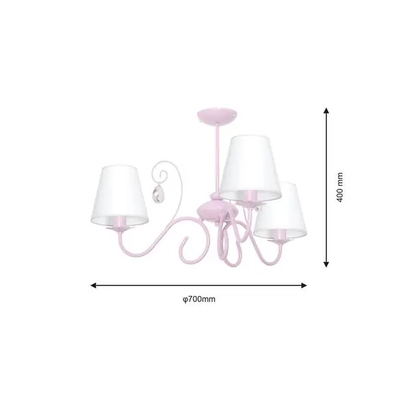 Milagro MLP1051 Полилей SARA PINK 3xE14
