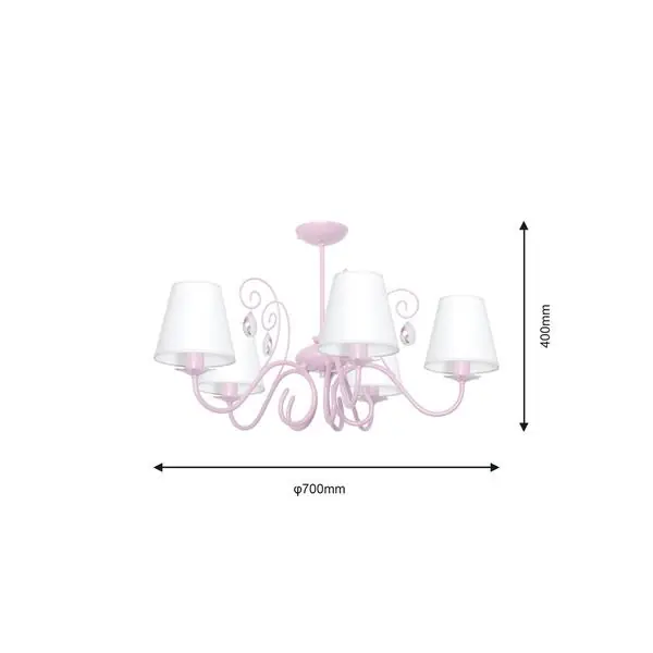 Milagro MLP1052 Полилей SARA PINK 5xE14