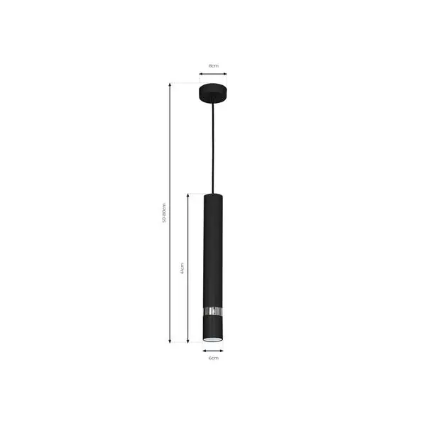 Milagro MLP1413 Lampa wisząca JOKER BLACK/CHROME 1xGU10