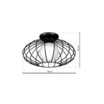 Milagro MLP4425 Плафон KRONOS BLACK 1xE14