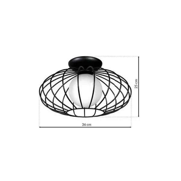 Milagro MLP4425 Плафон KRONOS BLACK 1xE14