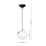 Milagro MLP4673 Висяща лампа SFERA BLACK/CHROME 1xE14