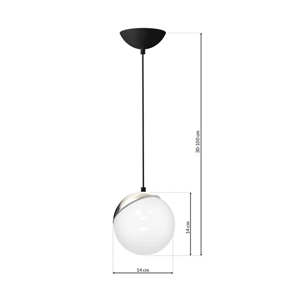 Milagro MLP4673 Висяща лампа SFERA BLACK/CHROME 1xE14