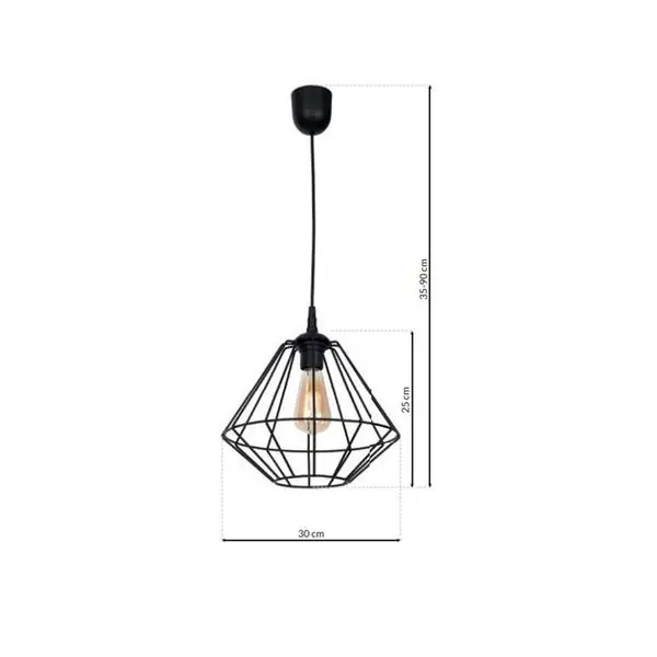 Milagro MLP4789 COLIN BLACK висяща лампа 1xE27