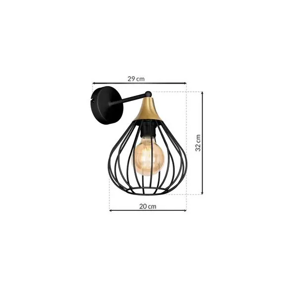 Milagro MLP4793 KANE BLACK аплик 1xE27