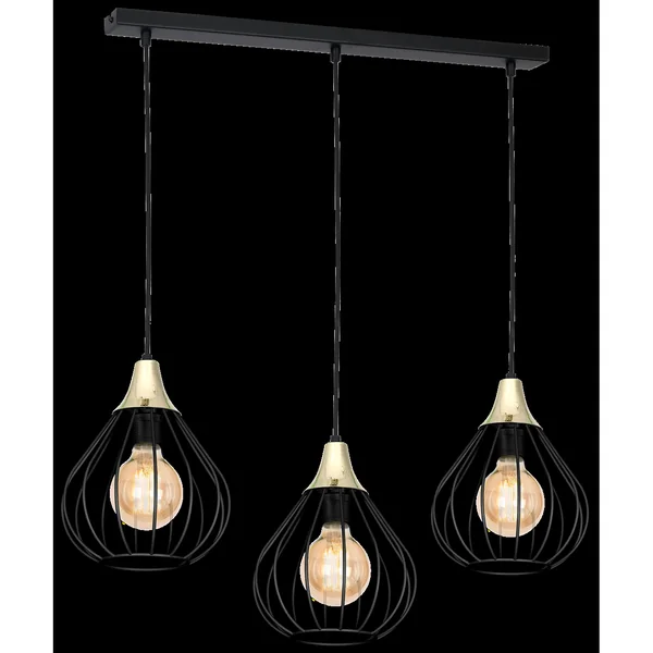 Milagro MLP4795 Висяща лампа KANE BLACK 3xE27