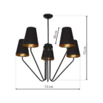 Milagro MLP4913 Полилей VICTORIA BLACK 5xE27