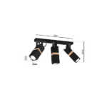 Milagro MLP5402 Спот VIDAR BLACK 3xGU10