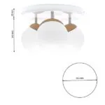 Milagro MLP5429 Плафон SFERA WOOD 3xE14