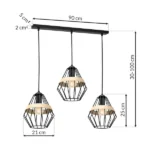 Milagro MLP5525 Висяща лампа CLIFF BLACK 3xE27