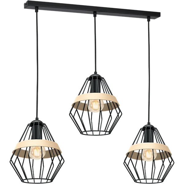 Milagro MLP5525 Висяща лампа CLIFF BLACK 3xE27
