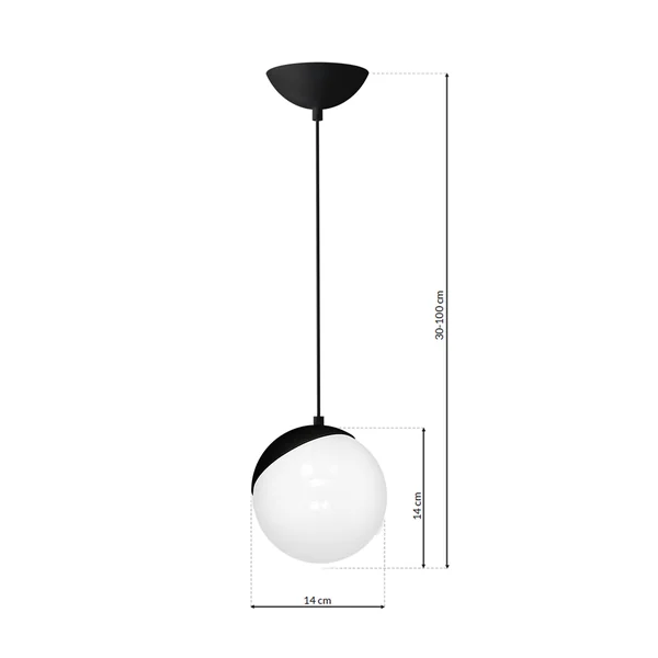 Milagro MLP5739 Висяща лампа SFERA BLACK 1xE14