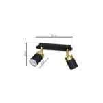 Milagro MLP6124 JOKER BLACK/GOLD Спот 2xGU10