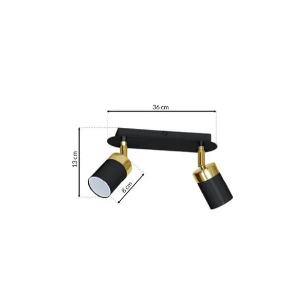 Milagro MLP6124 JOKER BLACK/GOLD Спот 2xGU10
