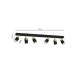 Milagro MLP6126 Плафон JOKER BLACK/GOLD 6xGU10