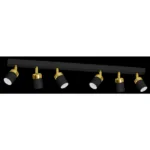 Milagro MLP6126 Плафон JOKER BLACK/GOLD 6xGU10