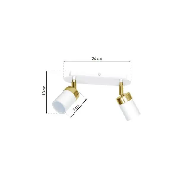 Milagro MLP6129 JOKER WHITE/GOLD Плафониера 2xGU10