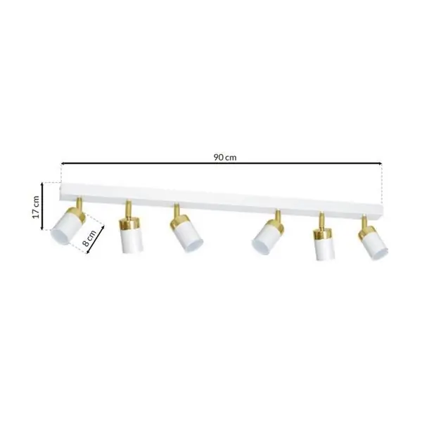 Milagro MLP6131 Плафон JOKER WHITE/GOLD 6xGU10