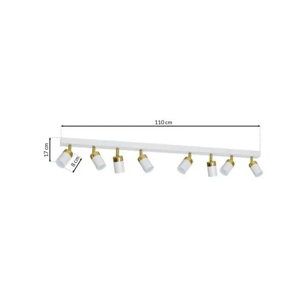 Milagro MLP6132 JOKER WHITE/GOLD Спот 8xGU10