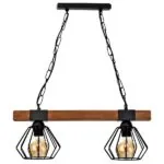 Milagro MLP6192 Висяща лампа ULF BLACK/WOOD 2xE27