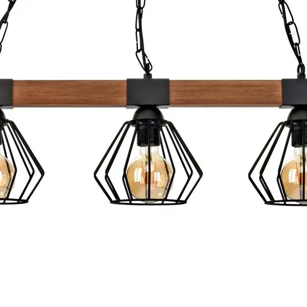 Milagro MLP6193 Висяща лампа ULF BLACK/WOOD 3xE27