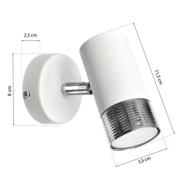 Milagro MLP6225 DANI WHITE/CHROME аплик 1xGU10