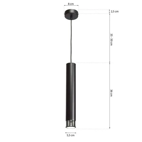 Milagro MLP6231 Висяща лампа DANI BLACK/CHROME 1xGU10
