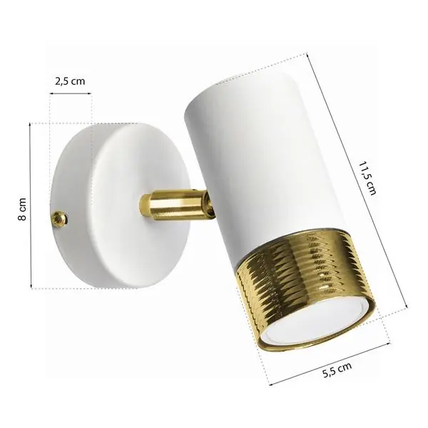 Milagro MLP6233 DANI WHITE/GOLD аплик 1xGU10