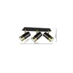 Milagro MLP6238 DANI BLACK/GOLD 3xGU10 Плафониера