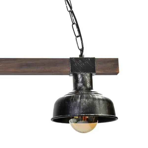 Milagro MLP6242 Висяща лампа FARO BLACK/WOOD 2xE27