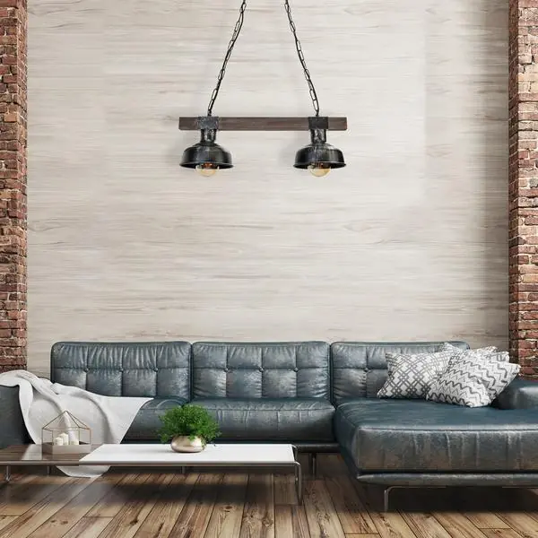 Milagro MLP6242 Висяща лампа FARO BLACK/WOOD 2xE27