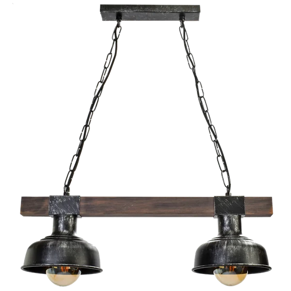 Milagro MLP6242 Висяща лампа FARO BLACK/WOOD 2xE27