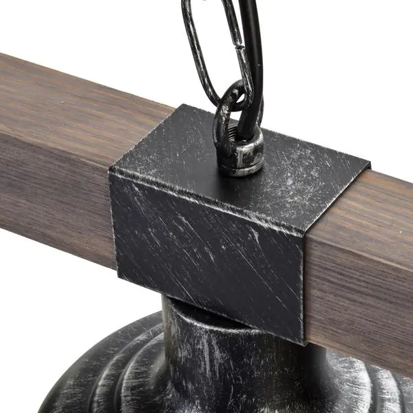 Milagro MLP6243 Висяща лампа FARO BLACK/WOOD 3xE27