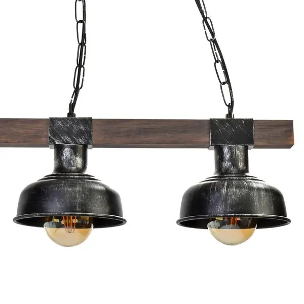 Milagro MLP6243 Висяща лампа FARO BLACK/WOOD 3xE27