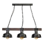 Milagro MLP6243 Висяща лампа FARO BLACK/WOOD 3xE27