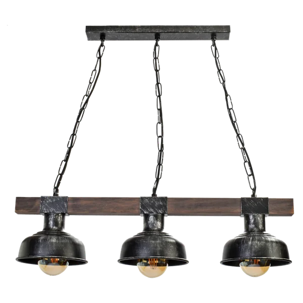 Milagro MLP6243 Висяща лампа FARO BLACK/WOOD 3xE27