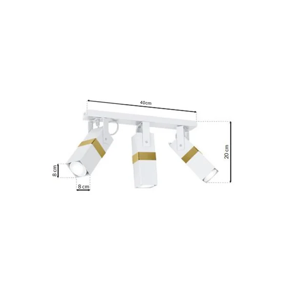 Milagro MLP6274 VIDAR WHITE/GOLD 3xGU10 Спот