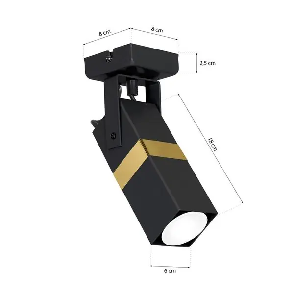 Milagro MLP6277 VIDAR BLACK/GOLD1xGU10 аплик