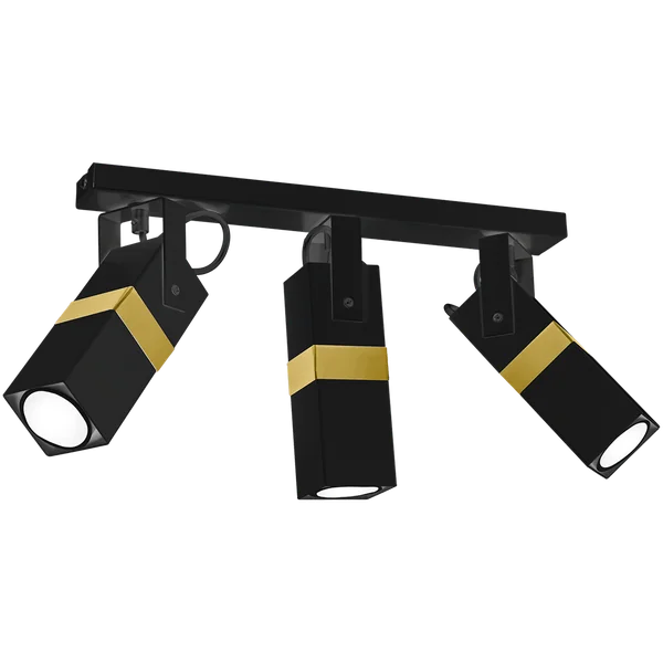 Milagro MLP6278 Спот VIDAR BLACK/GOLD 3xGU10
