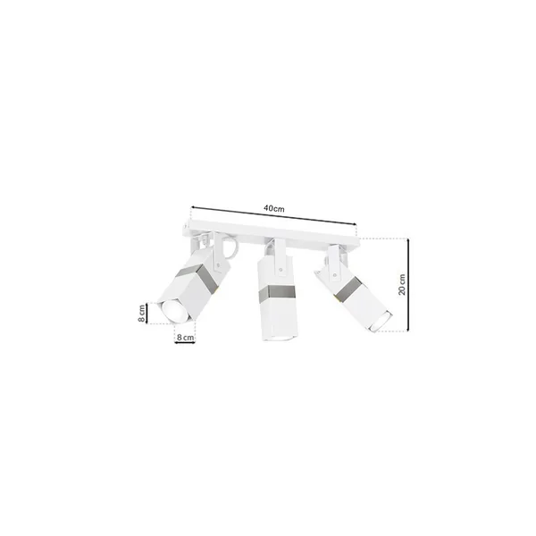 Milagro MLP6282 Спот VIDAR WHITE/CHROME 3xGU10