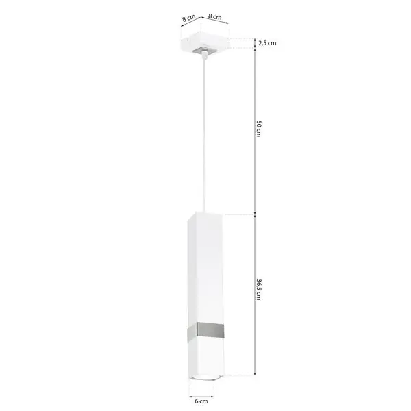 Milagro MLP6283 Висяща лампа VIDAR WHITE/CHROME 1xGU10