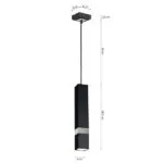 Milagro MLP6287 Висяща лампа VIDAR BLACK/CHROME 1xGU10
