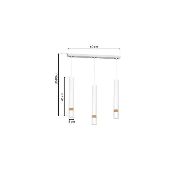 Milagro MLP6302 Висяща лампа JOKER WHITE/WOOD 3xGU10